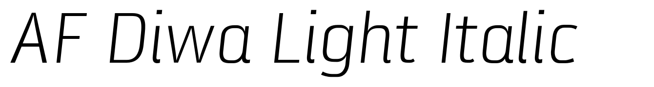 AF Diwa Light Italic